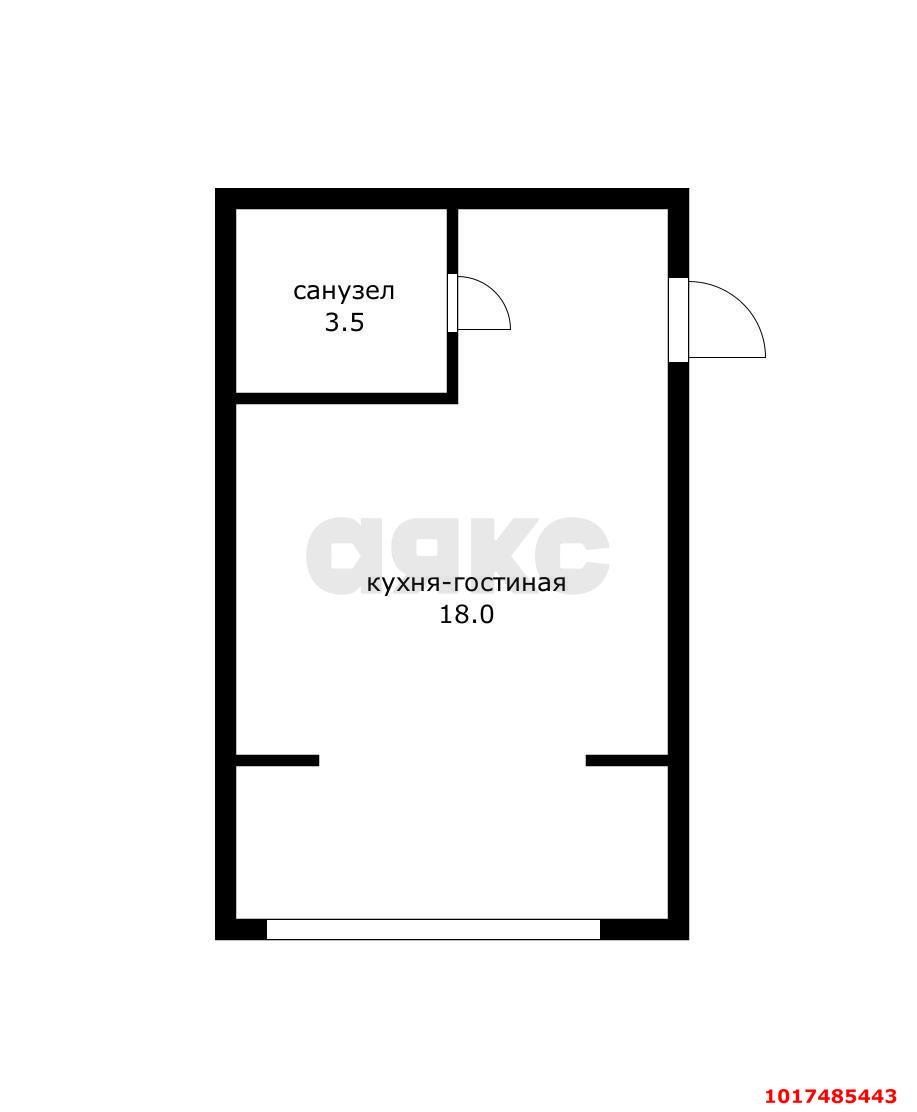 Фото №8: Студия <span class="whitespace-nowrap">25 м²</span>, <span class="whitespace-nowrap">2/3 эт.</span> - Краснодар, Прикубанский внутригородской округ, мкр. жилищно-строительный кооператив Сити, ул. Почтовое отделение 73, лит2