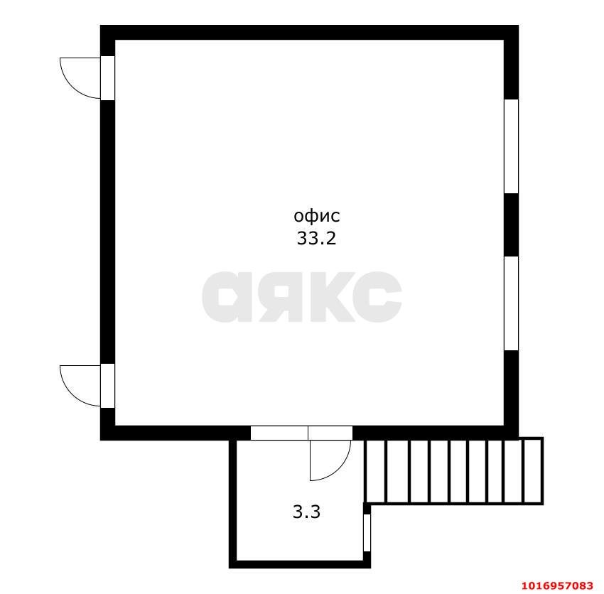 Фото №7: Офисное помещение <span class="whitespace-nowrap">33 м²</span>, <span class="whitespace-nowrap">1/3 эт.</span> - Краснодар, Карасунский внутригородской округ, Черёмушки, мкр. Дубинка, ул. Маяковского, 160