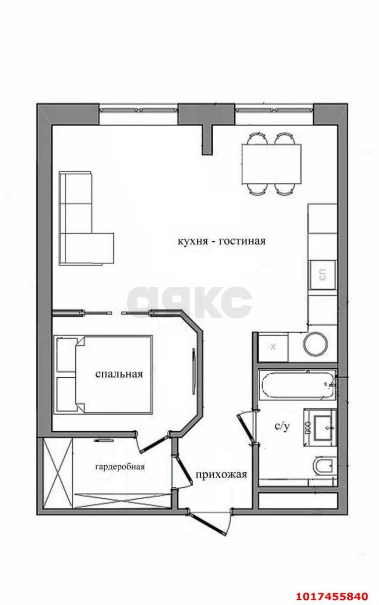 Фото №13: 1-комнатная квартира <span class="whitespace-nowrap">39 м²</span>, <span class="whitespace-nowrap">10/12 эт.</span> - Краснодар, Прикубанский внутригородской округ, Фестивальный, мкр. Солнечный, ул. имени Симиренко, 45