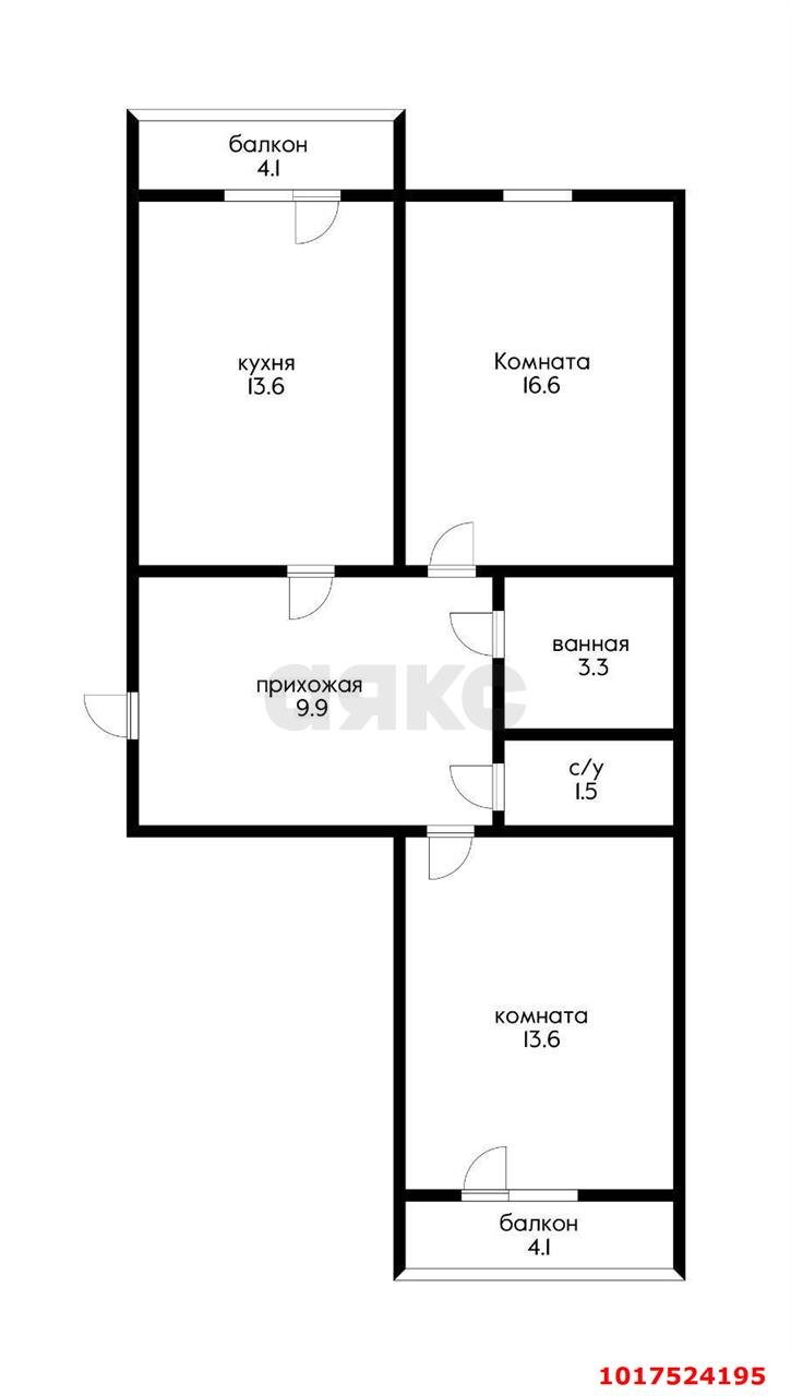 Фото №12: 2-комнатная квартира <span class="whitespace-nowrap">65 м²</span>, <span class="whitespace-nowrap">15/16 эт.</span> - Краснодар, Прикубанский внутригородской округ, Панорама, мкр. ЖК Панорама, ул. Восточно-Кругликовская, 22/2