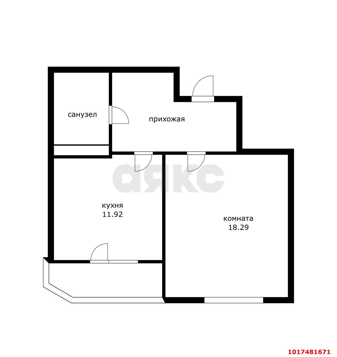 Фото №10: 1-комнатная квартира <span class="whitespace-nowrap">46 м²</span>, <span class="whitespace-nowrap">11/21 эт.</span> - Краснодар, Прикубанский внутригородской округ, Панорама, мкр. ЖК Керченский, ул. им. Героя Сарабеева В.И., 5к1