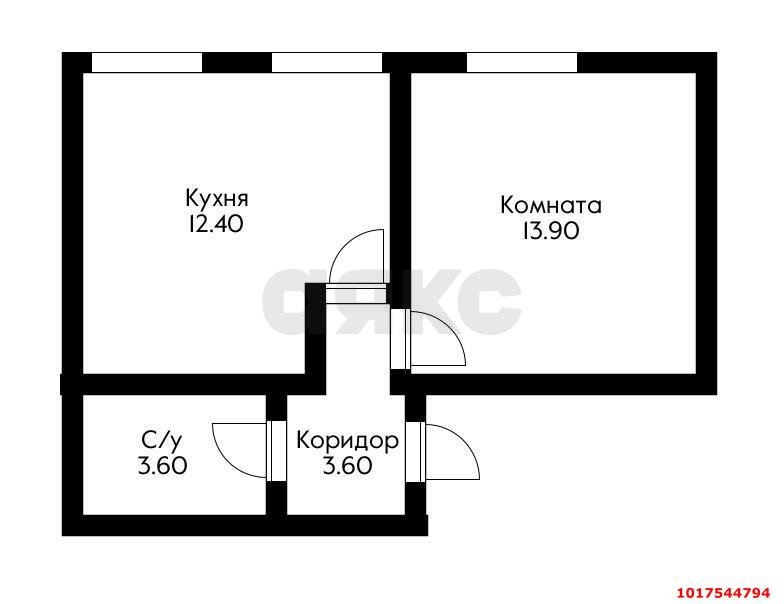 Фото №8: 1-комнатная квартира <span class="whitespace-nowrap">31 м²</span>, <span class="whitespace-nowrap">1/6 эт.</span> - Краснодар, мкр. Прикубанский внутригородской округ, ул. Тепличная, 102