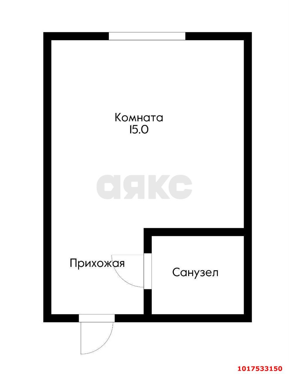 Фото №4: Студия <span class="whitespace-nowrap">20 м²</span>, <span class="whitespace-nowrap">9/10 эт.</span> - Российский, мкр. Прикубанский внутригородской округ, ул. Бигдая, 8