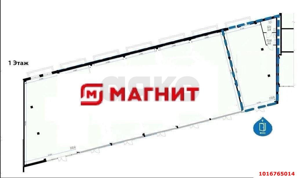 Фото №4: Торговое помещение <span class="whitespace-nowrap">110 м²</span>, <span class="whitespace-nowrap">1/1 эт.</span> - Краснодар, Прикубанский внутригородской округ, мкр. жилой комплекс Ракурс, ул. имени Героя Ростовского, 8сБ