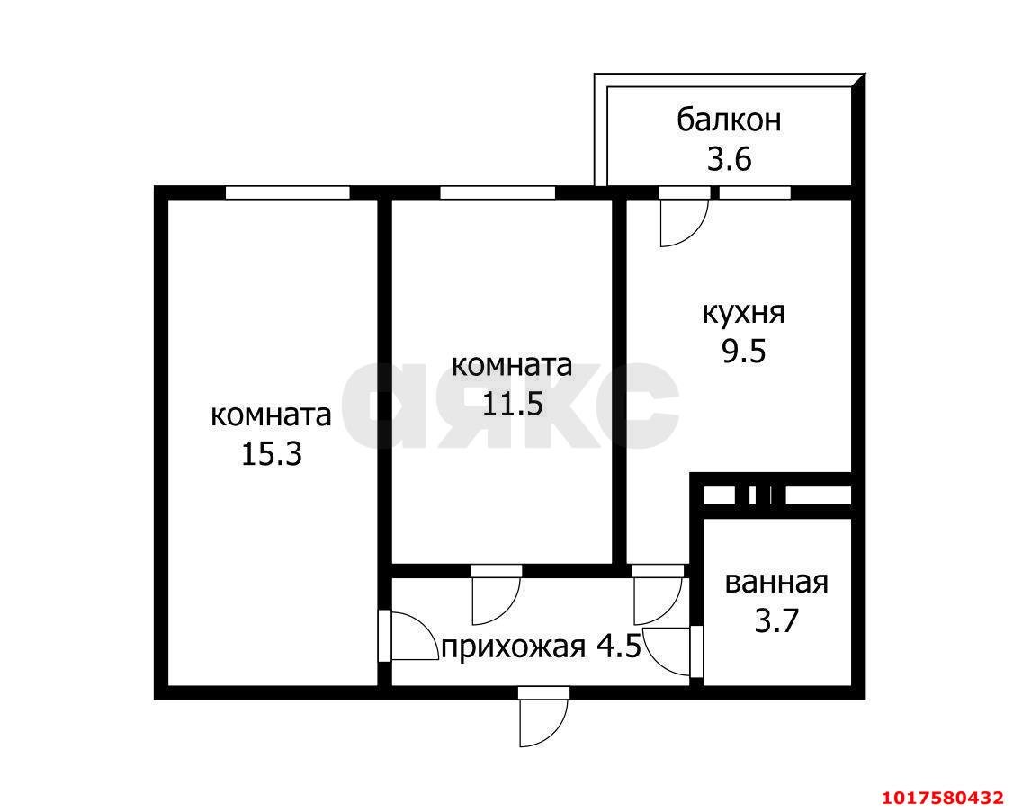 Фото №9: 2-комнатная квартира <span class="whitespace-nowrap">51 м²</span>, <span class="whitespace-nowrap">13/16 эт.</span> - Краснодар, Прикубанский внутригородской округ, Музыкальный, мкр. ЖК Притяжение, ул. Московская, 118к1