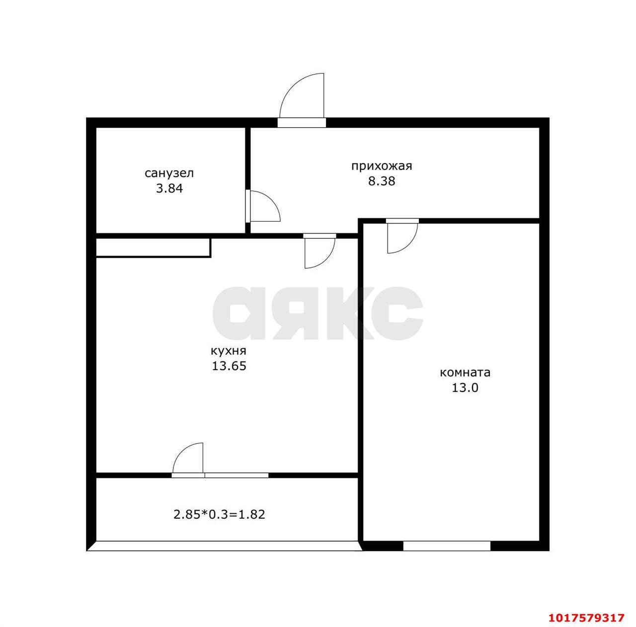 Фото №6: 1-комнатная квартира <span class="whitespace-nowrap">33 м²</span>, <span class="whitespace-nowrap">3/9 эт.</span> - Краснодар, Прикубанский внутригородской округ, мкр. жилой комплекс Новые Сезоны, ул. Скандинавская, 1к10