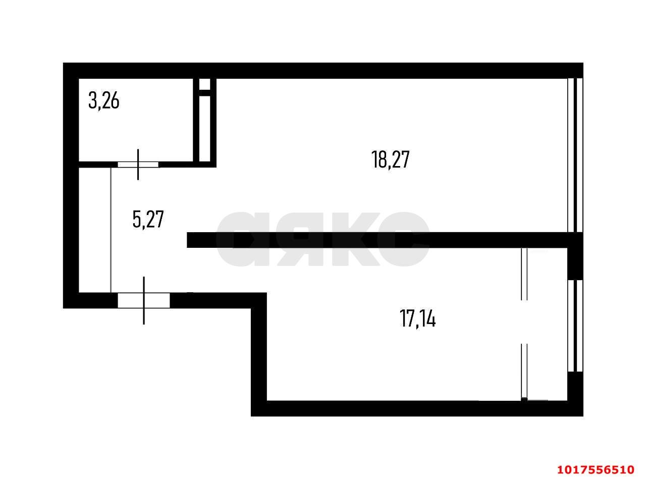 Фото №12: 1-комнатная квартира <span class="whitespace-nowrap">43 м²</span>, <span class="whitespace-nowrap">17/17 эт.</span> - Краснодар, Прикубанский внутригородской округ, Фестивальный, мкр. ЖК Цветы, ул. Круговая, 4Вк5