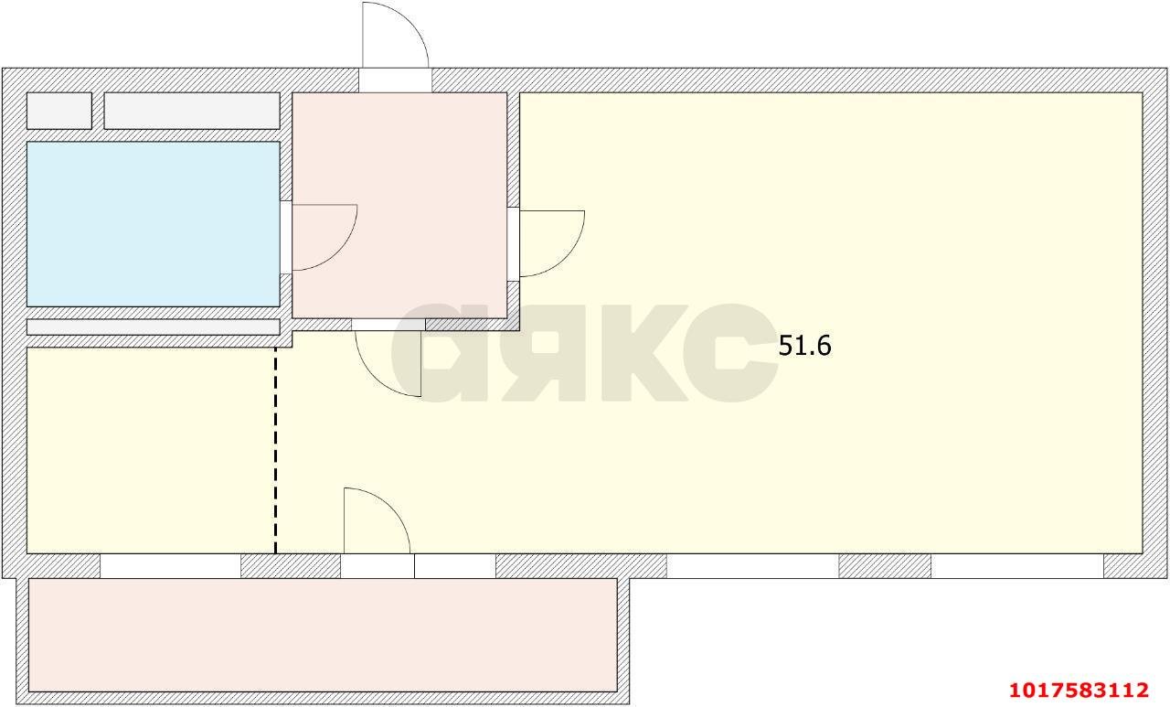 Фото №16: 2-комнатная квартира <span class="whitespace-nowrap">56 м²</span>, <span class="whitespace-nowrap">7/14 эт.</span> - Краснодар, Прикубанский внутригородской округ, мкр. ЖК Красная Площадь, ул. Конгрессная, 19