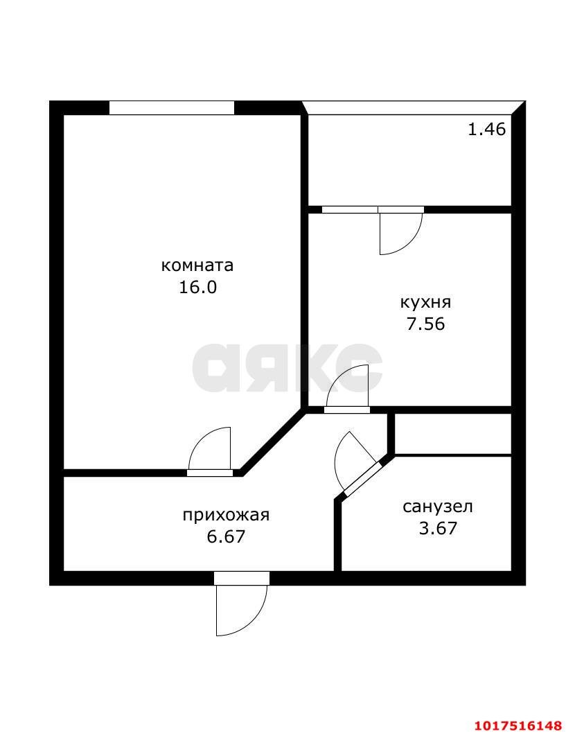 Фото №15: 1-комнатная квартира <span class="whitespace-nowrap">34 м²</span>, <span class="whitespace-nowrap">6/10 эт.</span> - Яблоновский