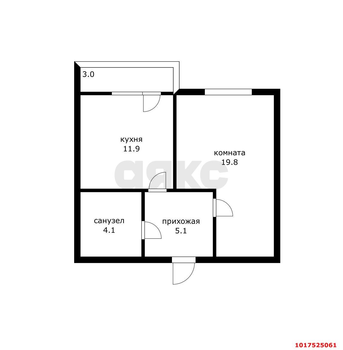 Фото №8: 1-комнатная квартира <span class="whitespace-nowrap">40 м²</span>, <span class="whitespace-nowrap">4/5 эт.</span> - Тлюстенхабль, ул. Кубанская, 18/1