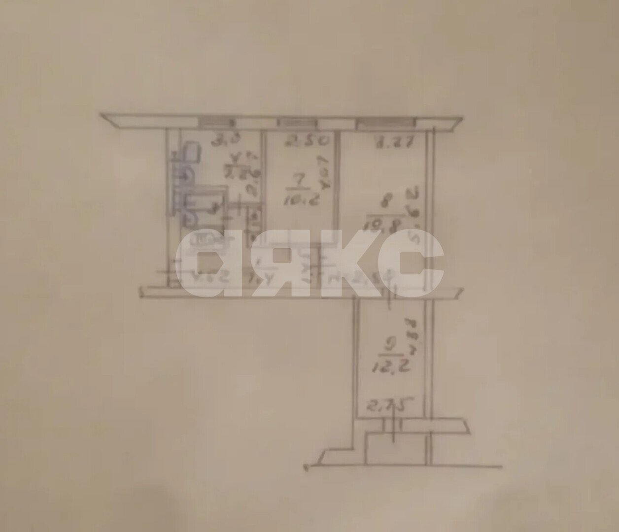 Фото №6: 3-комнатная квартира <span class="whitespace-nowrap">60 м²</span>, <span class="whitespace-nowrap">7/9 эт.</span> - Мариуполь, Жовтневый, мкр. Западный, ул. 50 лет СССР, 32