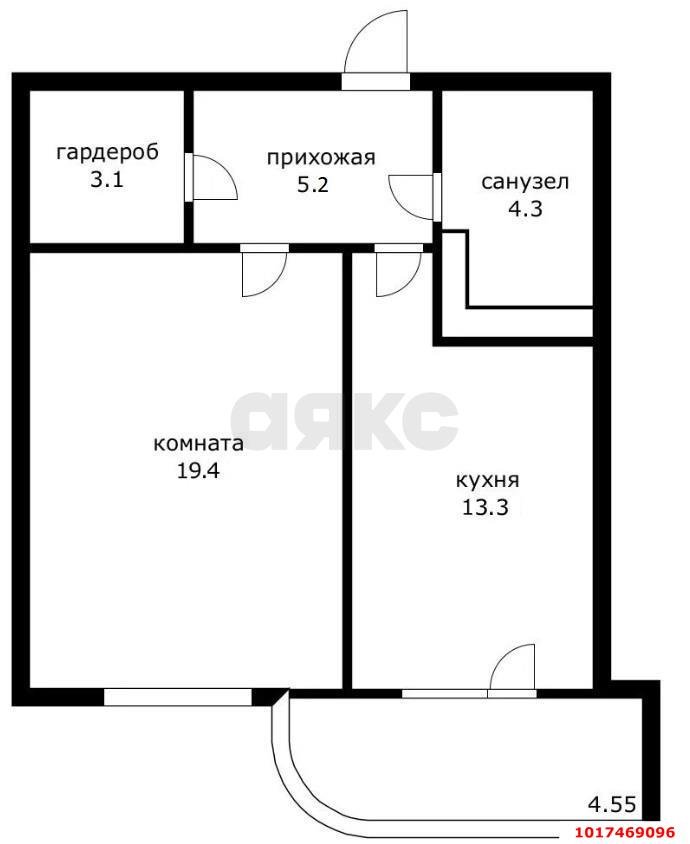 Фото №20: 1-комнатная квартира <span class="whitespace-nowrap">48 м²</span>, <span class="whitespace-nowrap">8/24 эт.</span> - Краснодар, Кожзавод, ЖК Резиденция, мкр. Западный внутригородской округ, ул. Кожевенная, 22