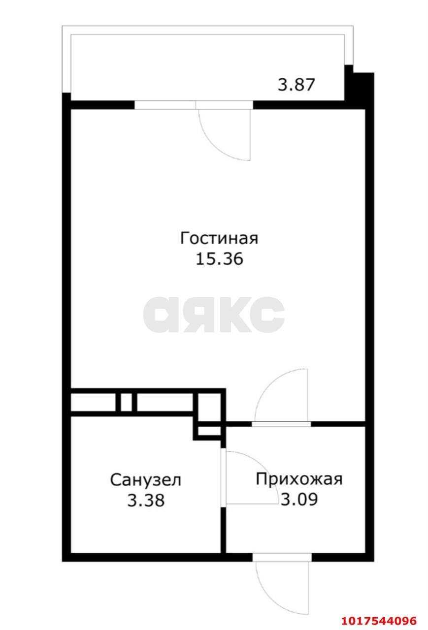 Фото №5: Студия <span class="whitespace-nowrap">25 м²</span>, <span class="whitespace-nowrap">2/9 эт.</span> - Краснодар, Прикубанский внутригородской округ, мкр. жилой комплекс Облака, ул. имени Генерала Корнилова, 9
