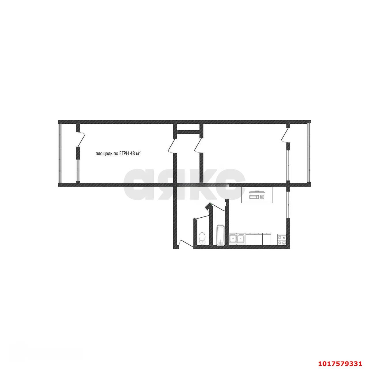 Фото №12: 2-комнатная квартира <span class="whitespace-nowrap">48 м²</span>, <span class="whitespace-nowrap">5/5 эт.</span> - Краснодар, Прикубанский внутригородской округ, мкр. Фестивальный, ул. Ковалёва, 12