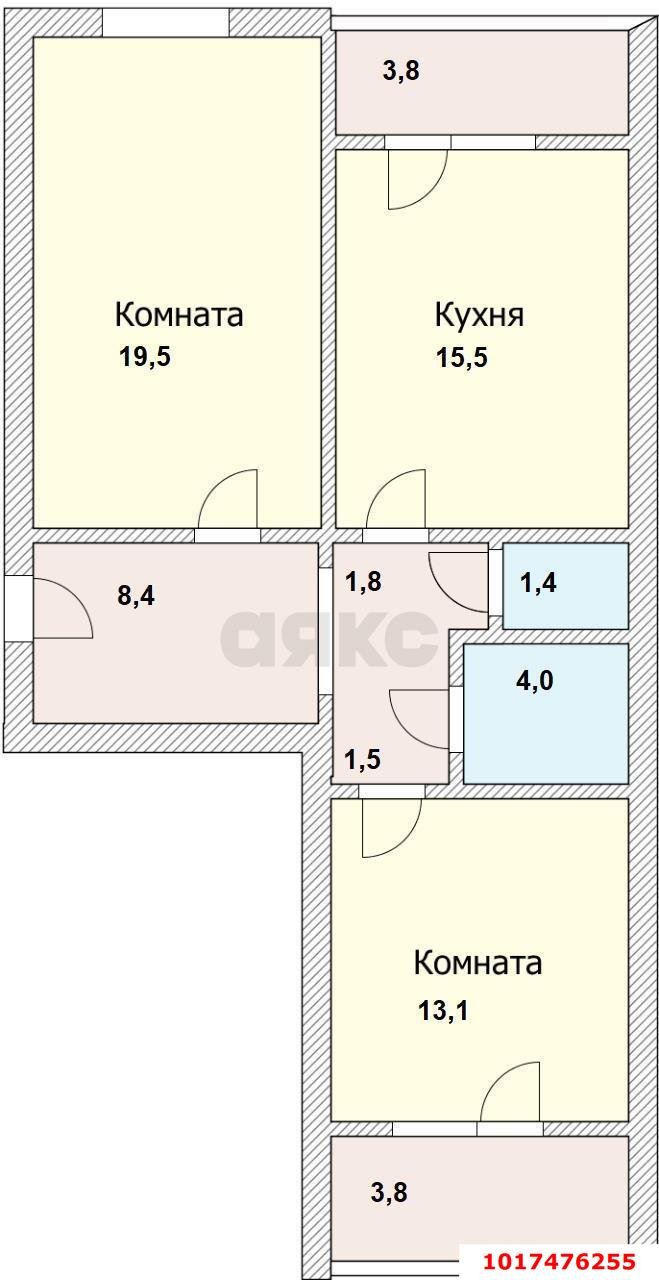 Фото №13: 2-комнатная квартира <span class="whitespace-nowrap">65 м²</span>, <span class="whitespace-nowrap">6/16 эт.</span> - Краснодар, Прикубанский внутригородской округ, мкр. Восточно-Кругликовский, ул. Героев-Разведчиков, 21/2