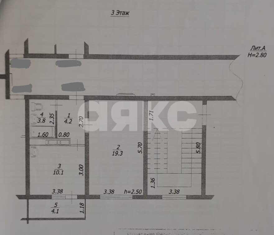 Фото №3: 1-комнатная квартира <span class="whitespace-nowrap">37 м²</span>, <span class="whitespace-nowrap">3/5 эт.</span> - Джубга, мкр. Надежда, ул. Строителей, 2