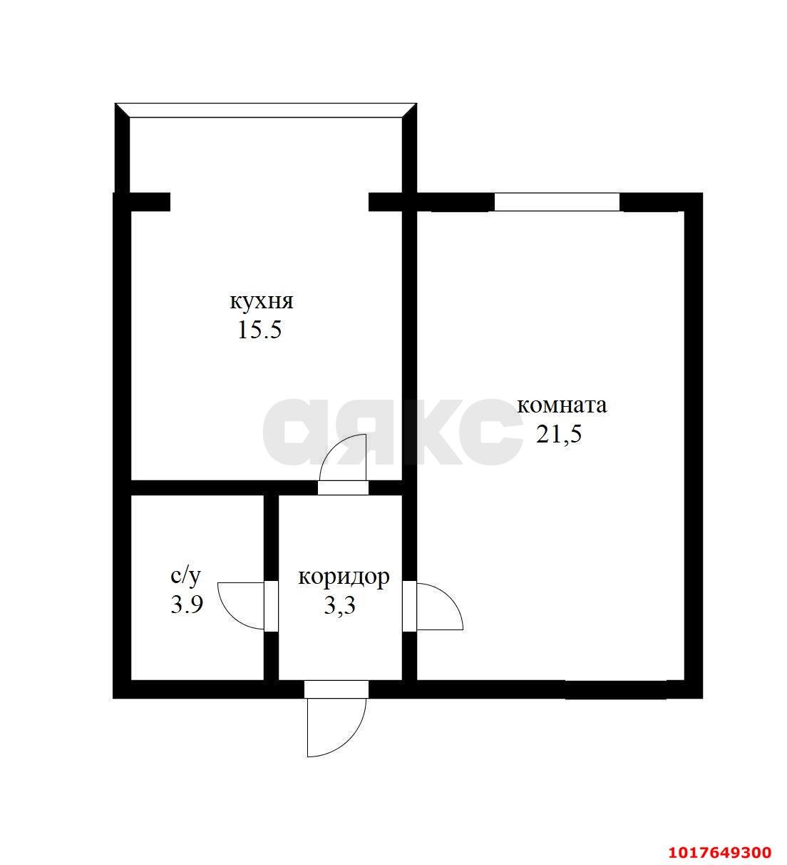 Фото №7: 1-комнатная квартира <span class="whitespace-nowrap">44 м²</span>, <span class="whitespace-nowrap">5/5 эт.</span> - Яблоновский, ул. Гагарина, 148/1к10