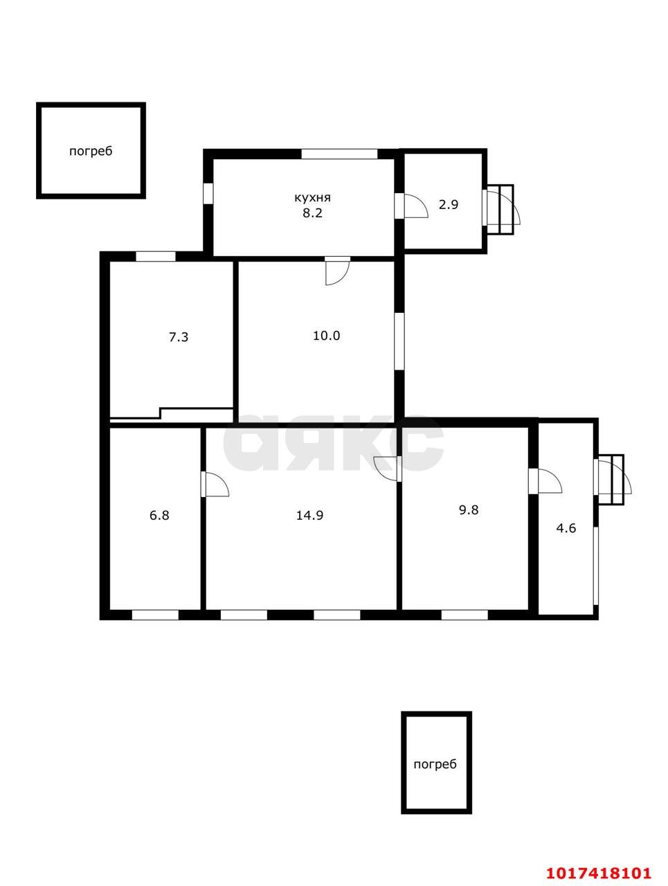 Фото №10: Дом <span class="whitespace-nowrap">64 м²</span> <span class="whitespace-nowrap">+ 4.07 сот.</span>, <span class="whitespace-nowrap">1 эт.</span> - Краснодар, Центральный внутригородской округ, мкр. Дубинка, ул. КИМ, 111