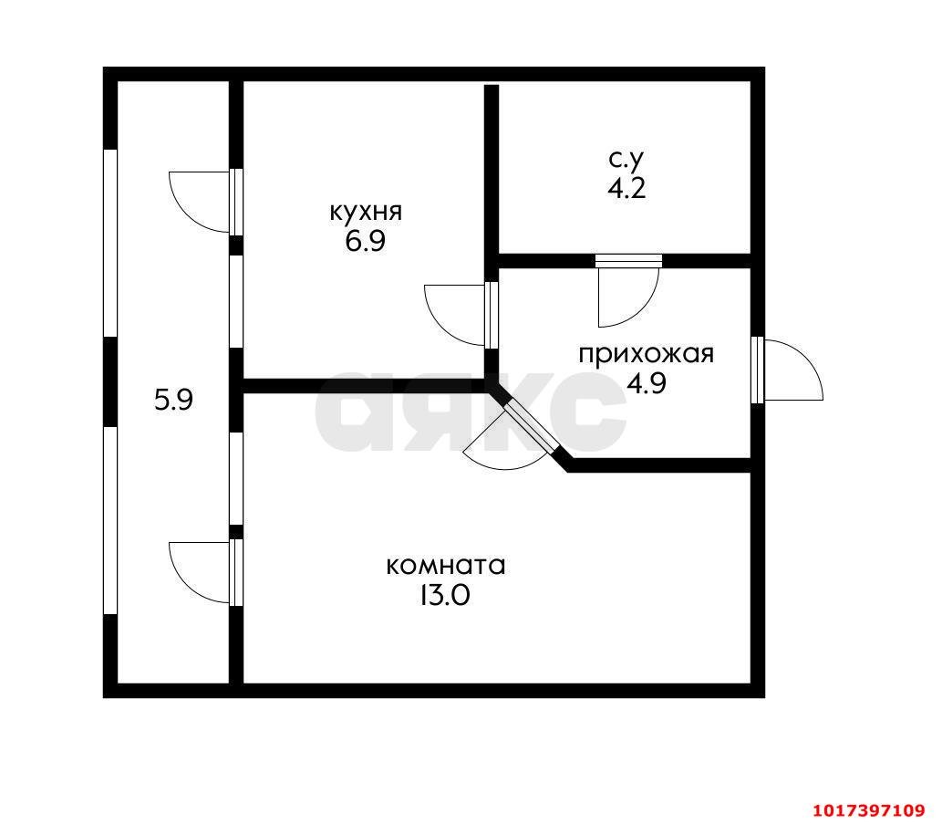 Фото №12: 1-комнатная квартира <span class="whitespace-nowrap">30 м²</span>, <span class="whitespace-nowrap">4/16 эт.</span> - Краснодар, Прикубанский внутригородской округ, мкр. жилой комплекс Зеленодар, ул. 3-я Трудовая, 1/3