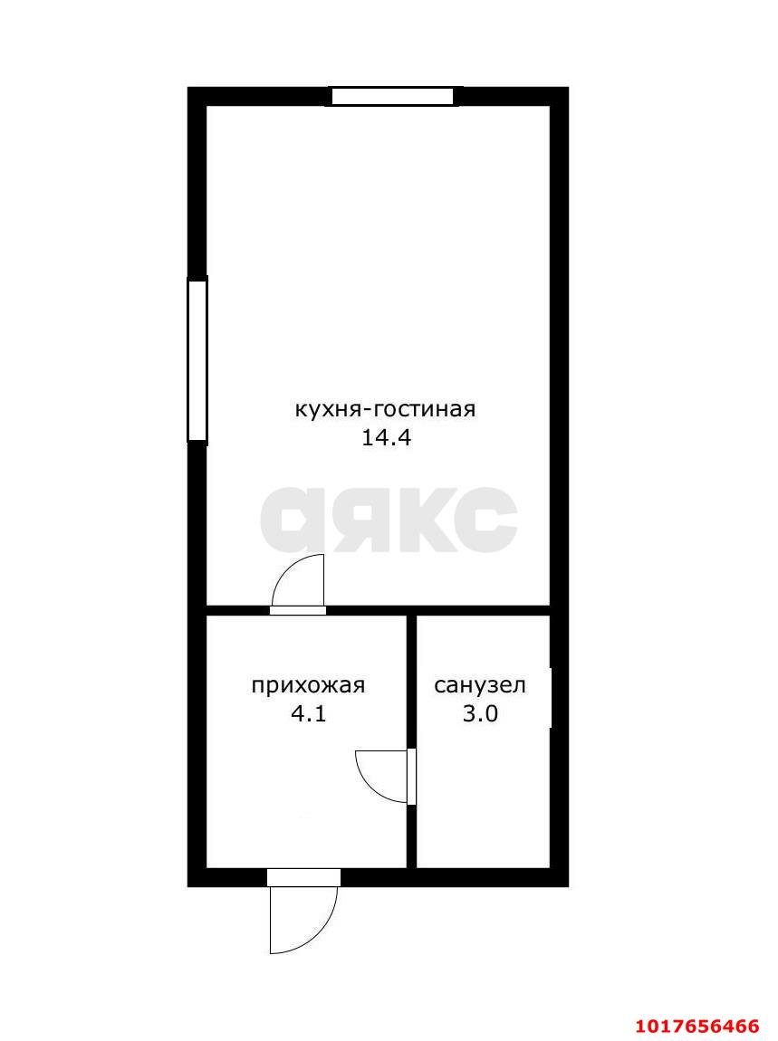 Фото №9: Студия <span class="whitespace-nowrap">21 м²</span>, <span class="whitespace-nowrap">4/4 эт.</span> - Российский, мкр. Прикубанский внутригородской округ, ул. Куликова Поля, 33
