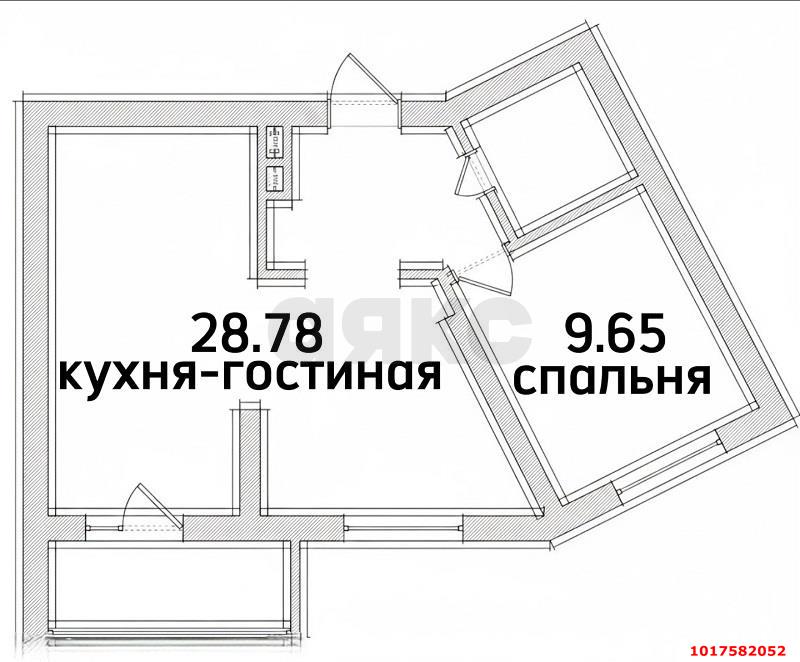 Фото №10: 1-комнатная квартира <span class="whitespace-nowrap">40 м²</span>, <span class="whitespace-nowrap">1/24 эт.</span> - Краснодар, Прикубанский внутригородской округ, мкр. жилой комплекс Грани, ул. Западный Обход, 45
