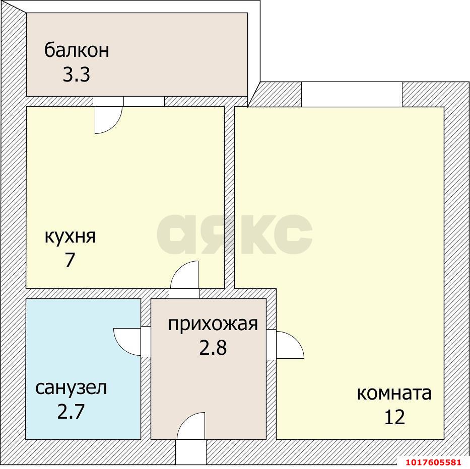 Фото №14: 1-комнатная квартира <span class="whitespace-nowrap">28 м²</span>, <span class="whitespace-nowrap">2/5 эт.</span> - Новая Адыгея, мкр. ЖК Дарград, ул. Тургеневское шоссе, 33/2к24