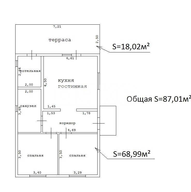 Фото №17: Дом <span class="whitespace-nowrap">87 м²</span> <span class="whitespace-nowrap">+ 4 сот.</span>, <span class="whitespace-nowrap">1 эт.</span> - Семигорский, ул. Виноградная