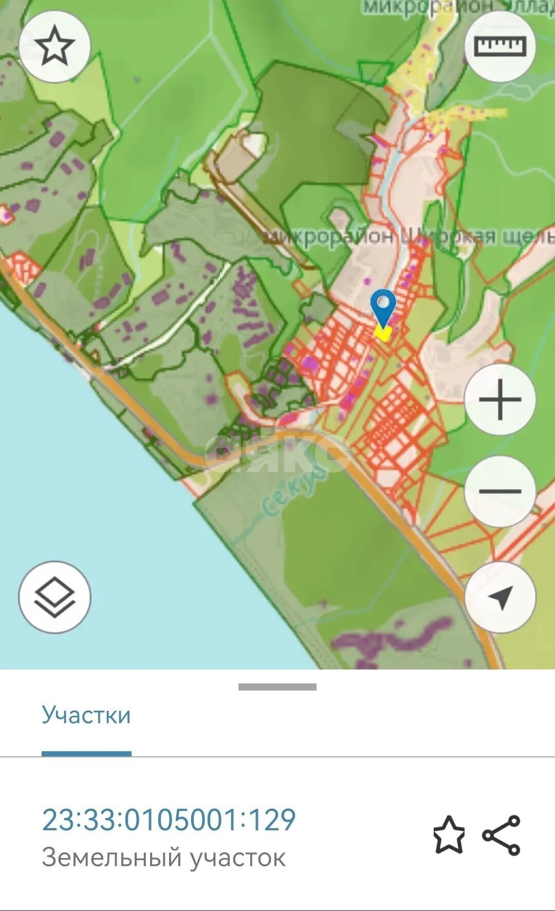 Фото №2: Земельный участок под ИЖС <span class="whitespace-nowrap">9 сот.</span> - Пляхо, мкр. Широкая Щель