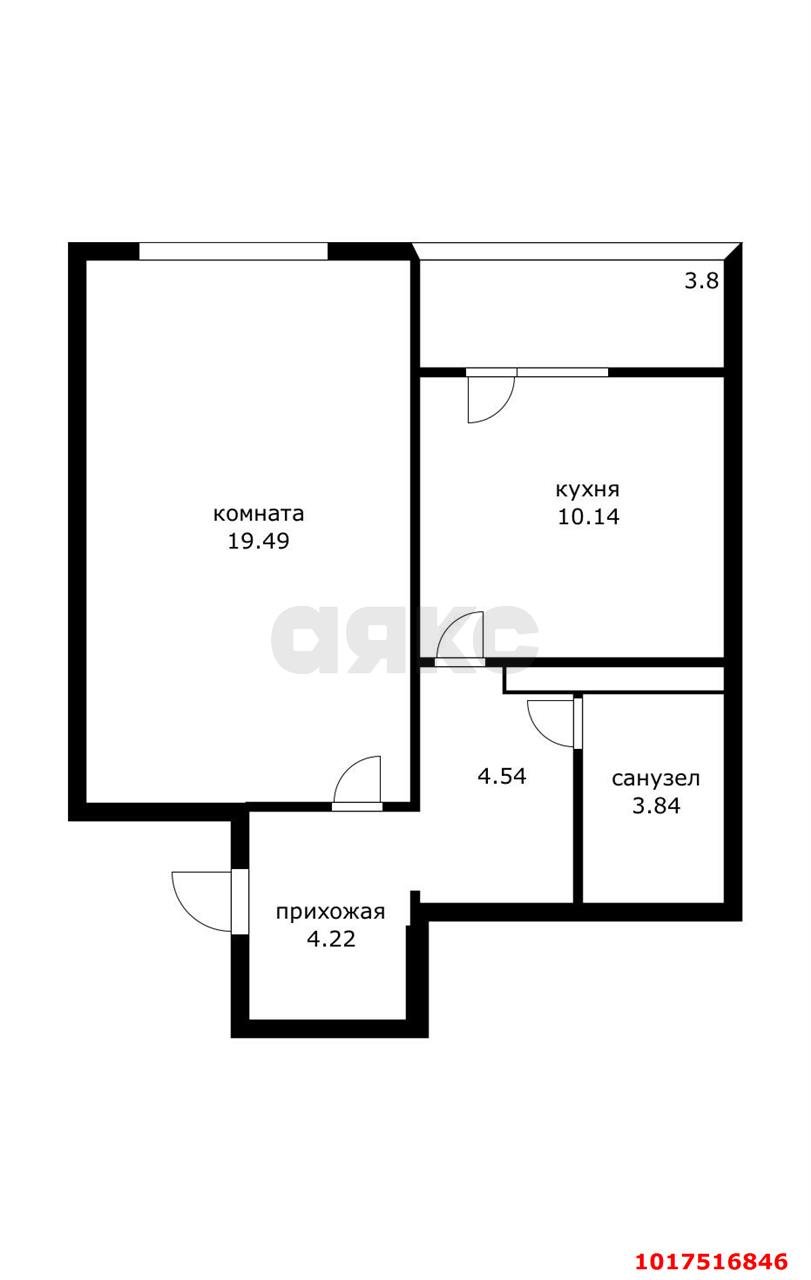 Фото №12: 1-комнатная квартира <span class="whitespace-nowrap">41 м²</span>, <span class="whitespace-nowrap">14/16 эт.</span> - Краснодар, Прикубанский внутригородской округ, мкр. Восточно-Кругликовский, ул. Героя Владислава Посадского, 50