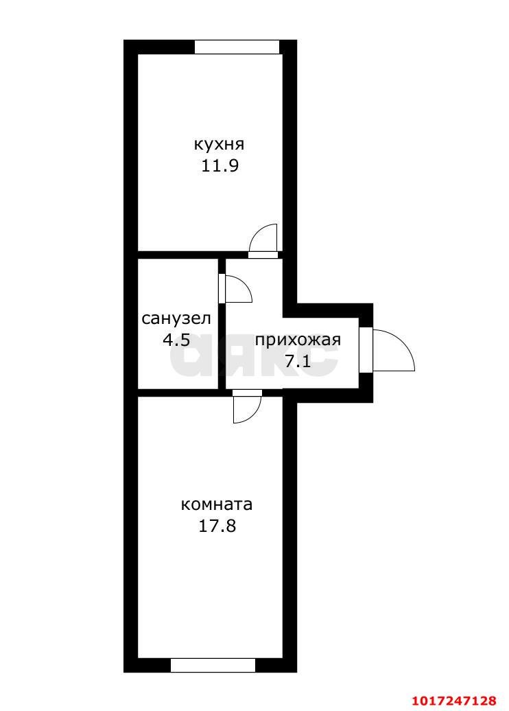 Фото №5: 1-комнатная квартира <span class="whitespace-nowrap">41 м²</span>, <span class="whitespace-nowrap">6/6 эт.</span> - Краснодар, Прикубанский внутригородской округ, мкр. Музыкальный, ул. имени И.И. Дунаевского, 13