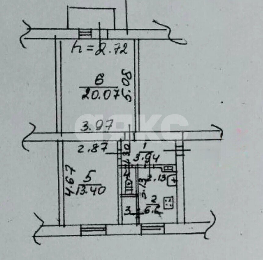 Фото №13: 2-комнатная квартира <span class="whitespace-nowrap">48 м²</span>, <span class="whitespace-nowrap">3/3 эт.</span> - Мариуполь, р. Жовтневый, ул. Фонтанная, 77