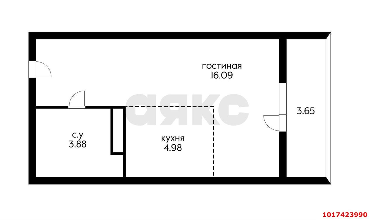 Фото №5: Студия <span class="whitespace-nowrap">24 м²</span>, <span class="whitespace-nowrap">4/16 эт.</span> - Краснодар, Прикубанский внутригородской округ, мкр. Достояние, ул. Конгрессная, 27