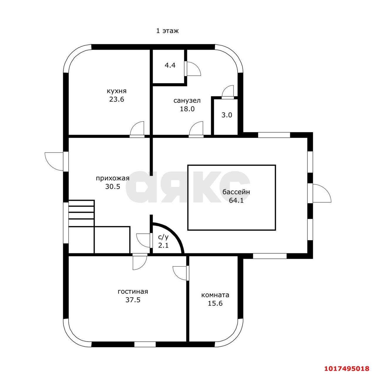 Фото №5: Дом <span class="whitespace-nowrap">400 м²</span> <span class="whitespace-nowrap">+ 6.95 сот.</span>, <span class="whitespace-nowrap">2 эт.</span> - Электрон, мкр. Карасунский внутригородской округ, ул. Абрикосовая, 1