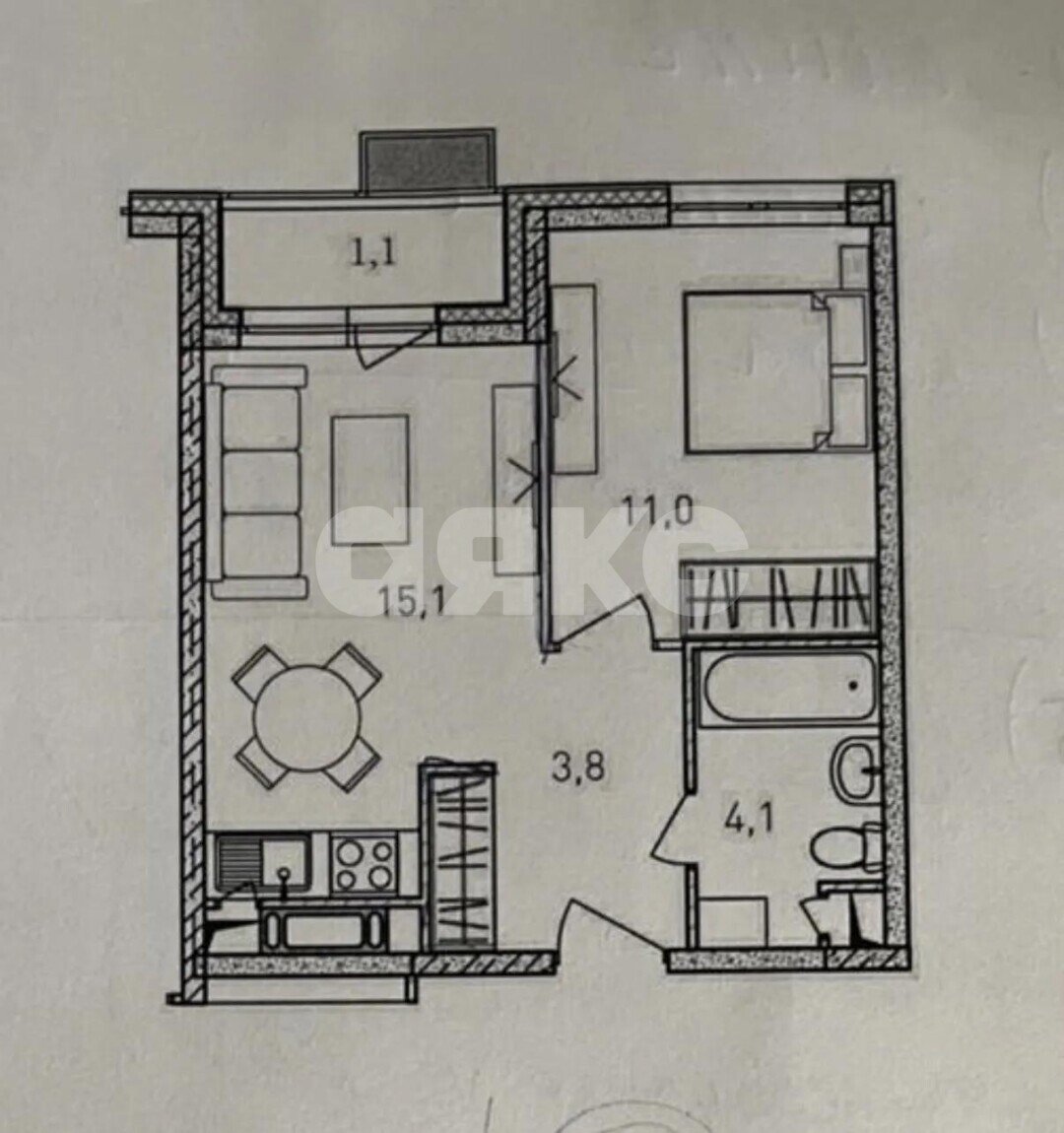 Фото №6: 1-комнатная квартира <span class="whitespace-nowrap">35 м²</span>, <span class="whitespace-nowrap">13/17 эт.</span> - Балашиха, Южный, мкр. ЖК Квартал Светлый, ул. Твардовского, 54