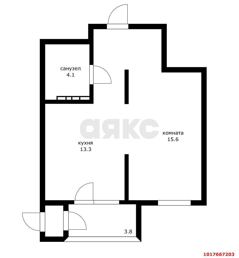 Фото №7: 1-комнатная квартира <span class="whitespace-nowrap">43 м²</span>, <span class="whitespace-nowrap">12/19 эт.</span> - Краснодар, Прикубанский внутригородской округ, мкр. жилой комплекс Новелла, ул. Питерская, 40