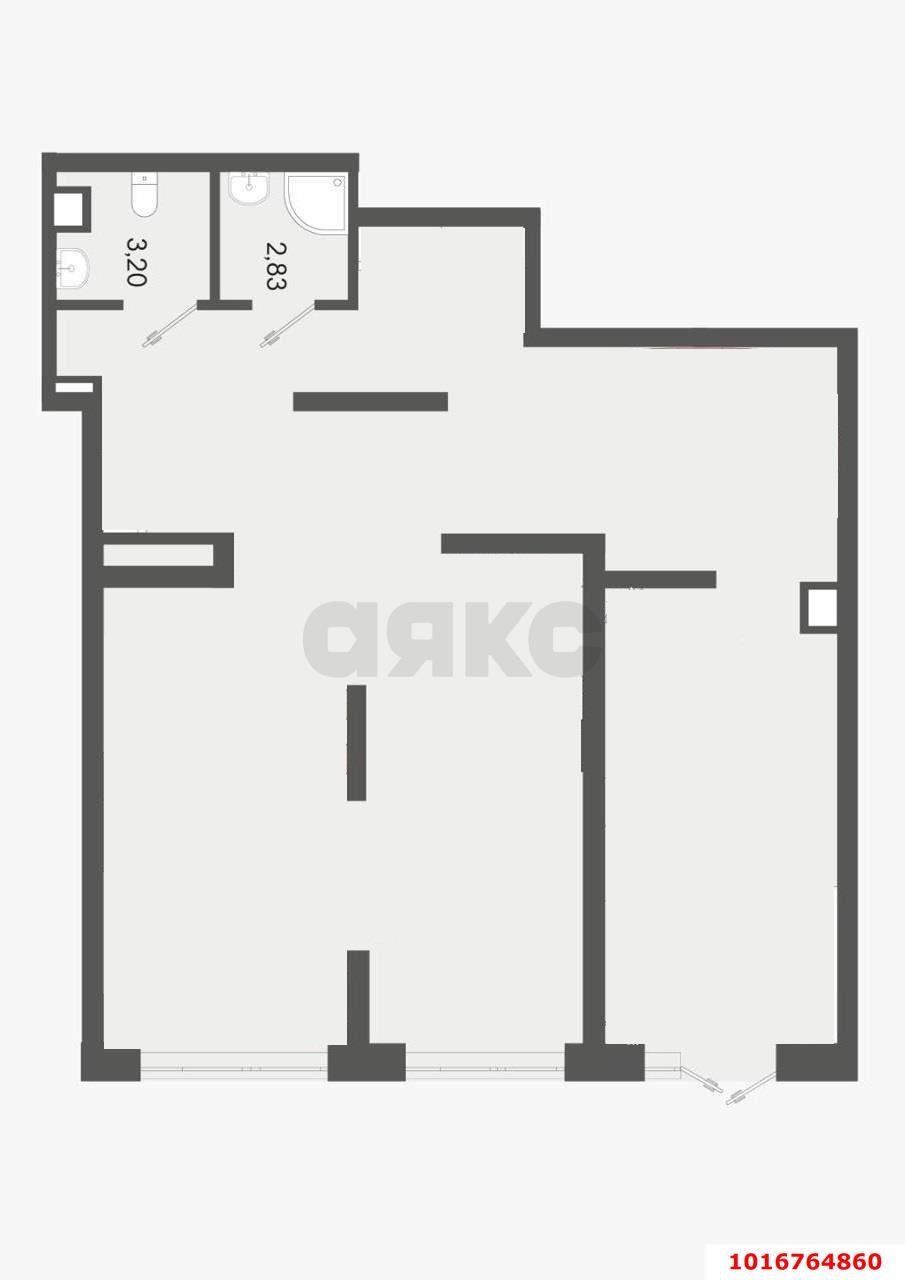 Фото №5: Торговое помещение <span class="whitespace-nowrap">96 м²</span>, <span class="whitespace-nowrap">1/9 эт.</span> - Знаменский, Карасунский внутригородской округ, мкр. Родные Просторы, ул. Природная, 10Бк19