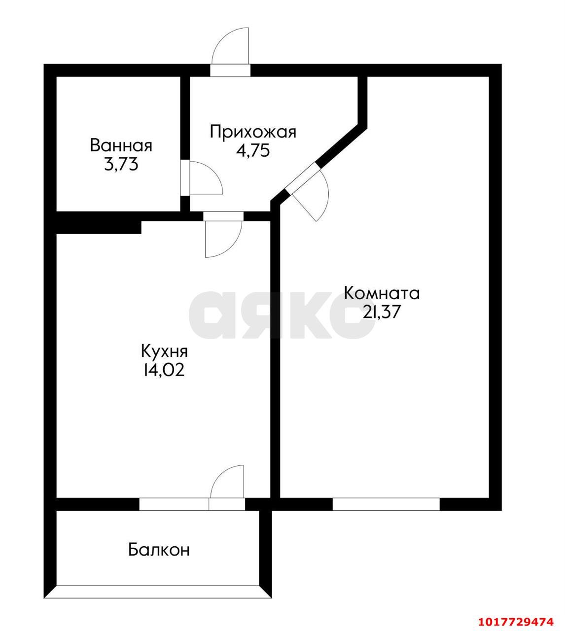 Фото №6: 1-комнатная квартира <span class="whitespace-nowrap">45 м²</span>, <span class="whitespace-nowrap">17/18 эт.</span> - Краснодар, Карасунский внутригородской округ, ЖК Восток, ж/м Пашковский, ул. Лавочкина, 25