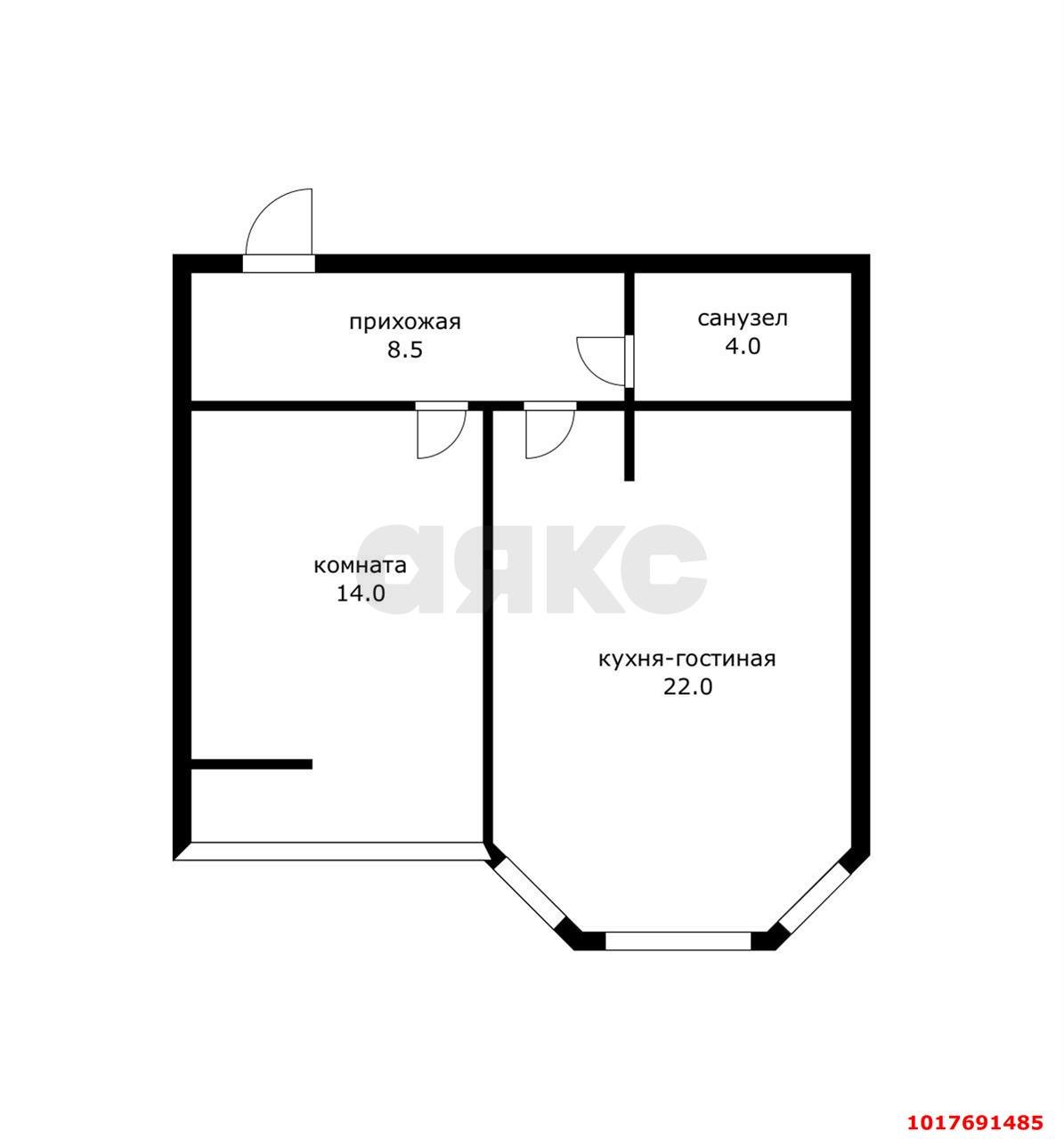 Фото №12: 1-комнатная квартира <span class="whitespace-nowrap">47 м²</span>, <span class="whitespace-nowrap">6/16 эт.</span> - Краснодар, Западный внутригородской округ, Фестивальный, мкр. ЖК Аврора, ул. Гаражная, 67