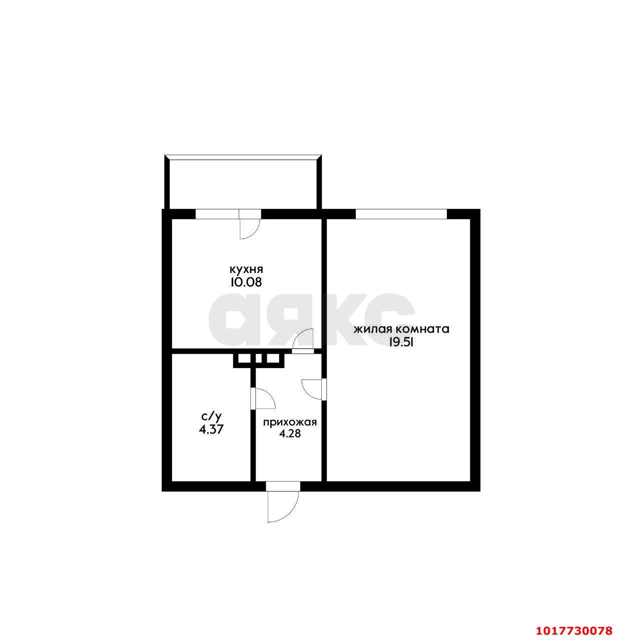 Фото №8: 1-комнатная квартира <span class="whitespace-nowrap">42 м²</span>, <span class="whitespace-nowrap">1/14 эт.</span> - Краснодар, Прикубанский внутригородской округ, Круглик, мкр. Школьный, ул. Школьная, 5