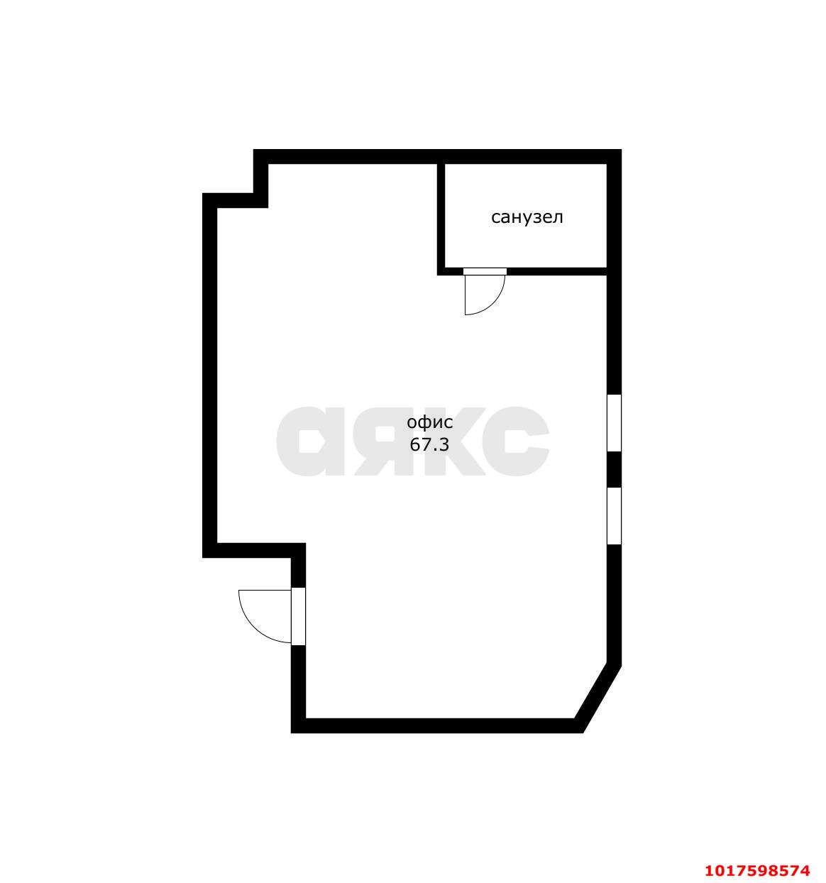 Фото №8: Офисное помещение <span class="whitespace-nowrap">67 м²</span>, <span class="whitespace-nowrap">4 эт.</span> - Краснодар, Карасунский внутригородской округ, ж/р Новознаменский, ул. Есенина, 30Б