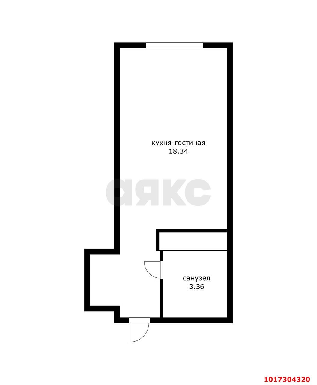 Фото №4: Студия <span class="whitespace-nowrap">21 м²</span>, <span class="whitespace-nowrap">9/24 эт.</span> - Краснодар, Карасунский внутригородской округ, жилой комплекс Гарантия, мкр. Камвольно-суконный Комбинат, ул. Дежнёва, 29/3