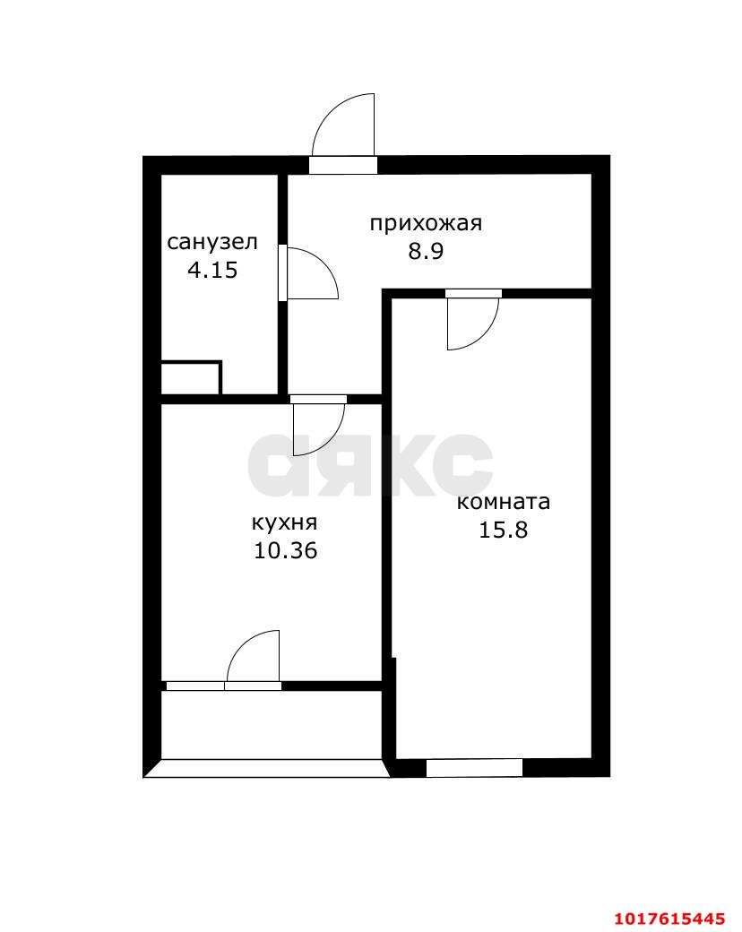 Фото №10: 1-комнатная квартира <span class="whitespace-nowrap">42 м²</span>, <span class="whitespace-nowrap">14/18 эт.</span> - Краснодар, Прикубанский внутригородской округ, имени Петра Метальникова, мкр. ЖК Времена Года 3, ул. Цезаря Куникова, 24к2