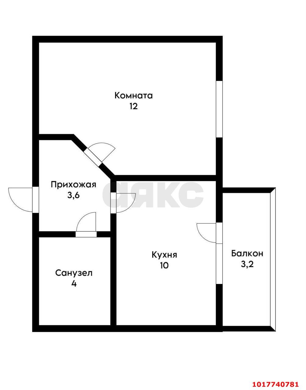 Фото №7: 1-комнатная квартира <span class="whitespace-nowrap">33 м²</span>, <span class="whitespace-nowrap">2/3 эт.</span> - Новая Адыгея, мкр. жилой комплекс Золотая линия, ул. Бжегокайская, 29/1Б