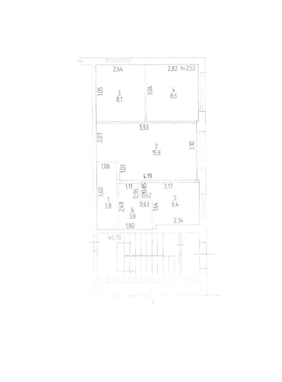 Фото №9: 3-комнатная квартира <span class="whitespace-nowrap">46 м²</span>, <span class="whitespace-nowrap">1/5 эт.</span> - Мариуполь, р. Жовтневый, пр-кт Ленина, 117