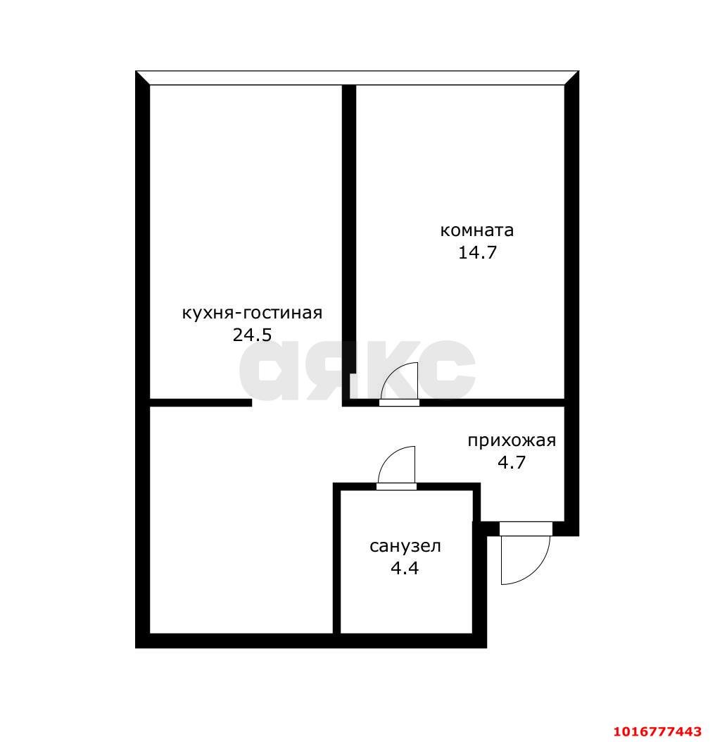 Фото №2: 2-комнатная квартира <span class="whitespace-nowrap">48 м²</span>, <span class="whitespace-nowrap">2/16 эт.</span> - Краснодар, Прикубанский внутригородской округ, мкр. Догма Парк, ул. Анны Ахматовой, 12к2
