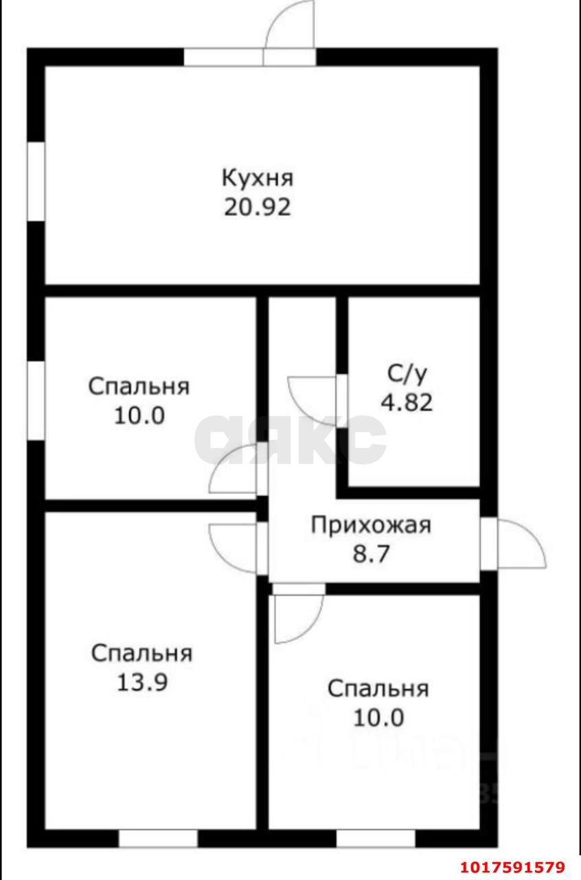 Фото №12: Дом <span class="whitespace-nowrap">71 м²</span> <span class="whitespace-nowrap">+ 3 сот.</span>, <span class="whitespace-nowrap">1 эт.</span> - Южный, п. коттеджный  Южная столица, пер. 2-й Заветный, 2к1