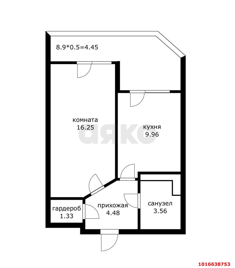 Фото №5: 1-комнатная квартира <span class="whitespace-nowrap">44 м²</span>, <span class="whitespace-nowrap">10/17 эт.</span> - Краснодар, Прикубанский внутригородской округ, Молодёжный, мкр. жилой комплекс Дуэт, ул. Душистая, 77