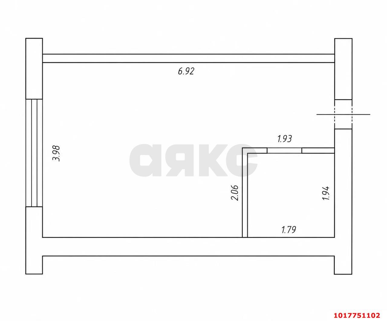 Фото №15: Студия <span class="whitespace-nowrap">27 м²</span>, <span class="whitespace-nowrap">2/4 эт.</span> - Новая Адыгея, ул. Майкопская, 1/1