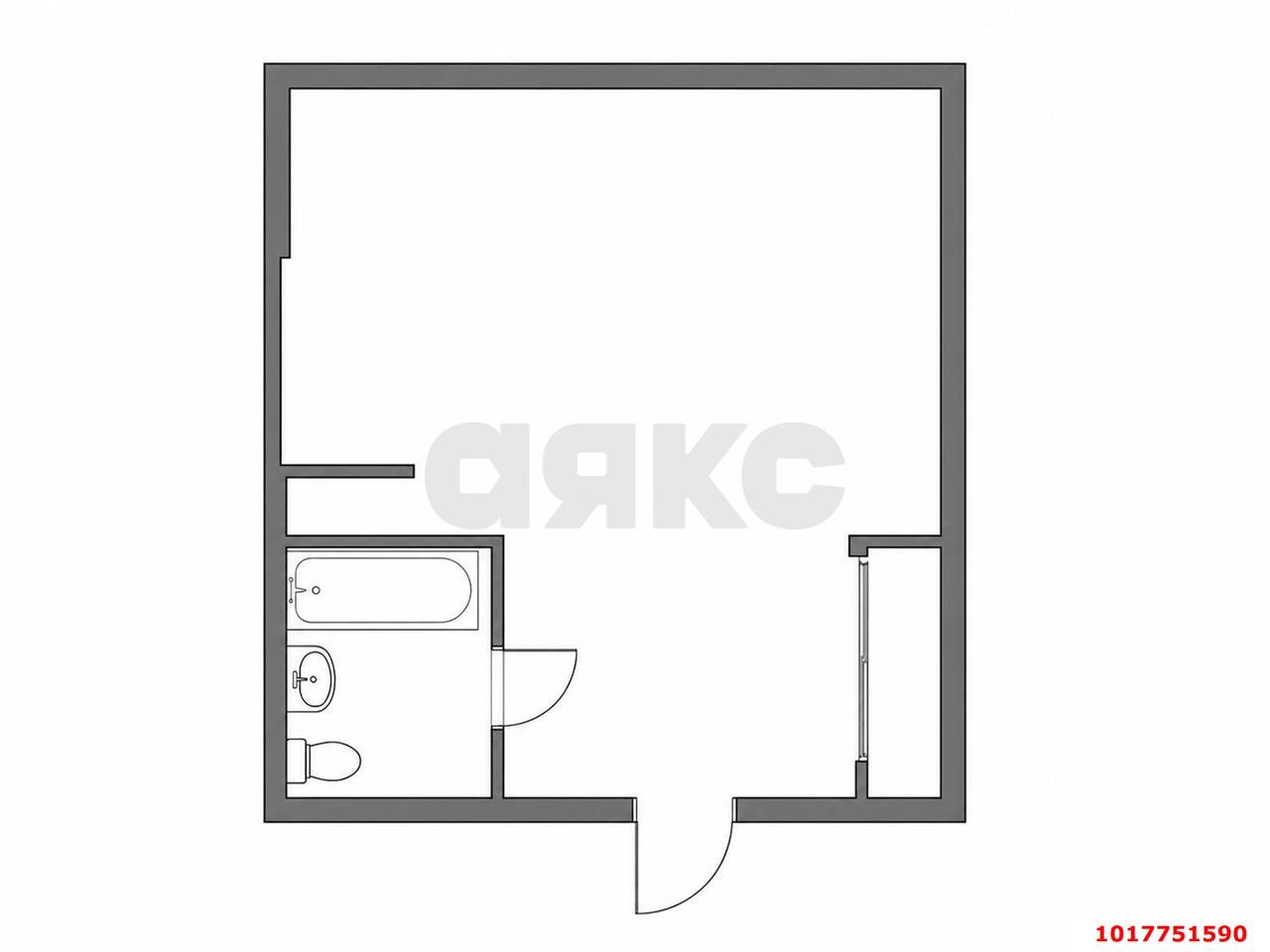 Фото №5: Студия <span class="whitespace-nowrap">24 м²</span>, <span class="whitespace-nowrap">4/4 эт.</span> - Краснодар, Прикубанский внутригородской округ, мкр. Музыкальный, ул. имени Ф.И. Шаляпина, 33