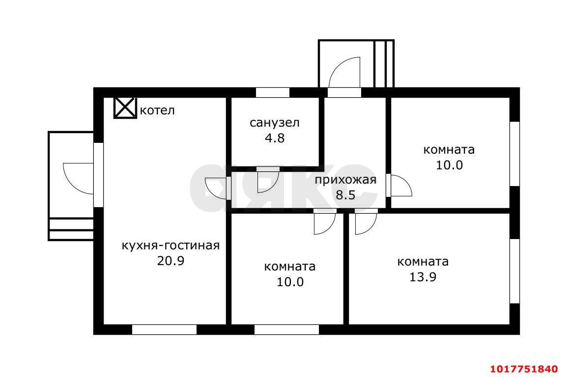 Фото №11: Дом <span class="whitespace-nowrap">71 м²</span> <span class="whitespace-nowrap">+ 3.52 сот.</span>, <span class="whitespace-nowrap">1 эт.</span> - Южный, ул. Охотская, 11